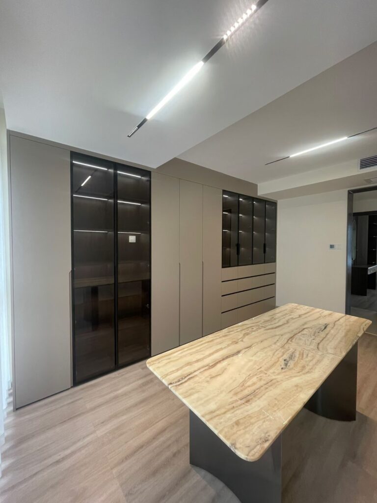 Window Seat & Storage Wall